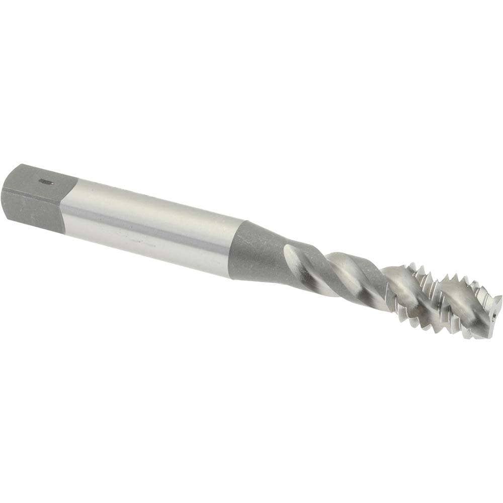 Spiral Flute Tap: 5/16-18 UNC, 3 Flutes, Modified Bottoming, 3B Class of Fit, Vanadium High Speed Steel, Bright/Uncoated