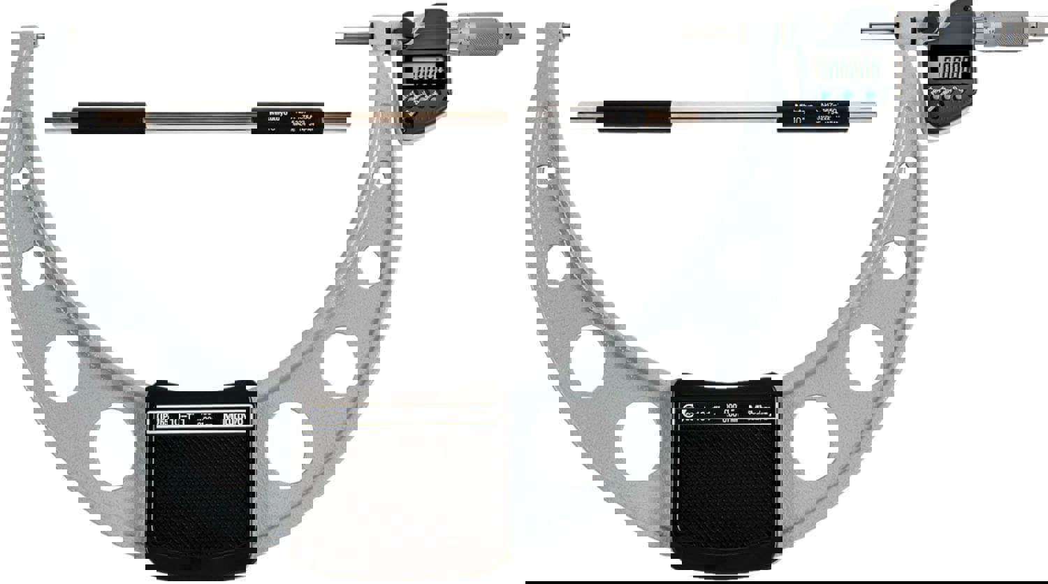 Electronic Outside Micrometer: 254 mm, Carbide Tipped Measuring Face
