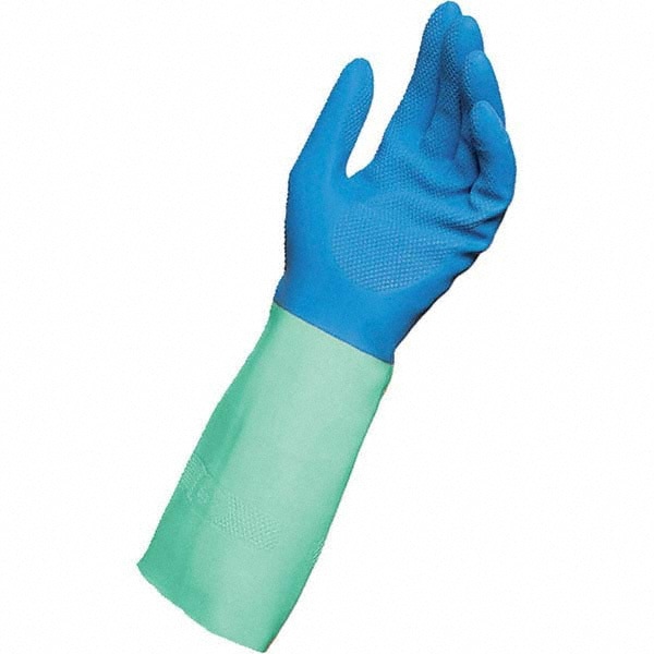 Chemical Resistant Gloves: Small, 26 mil Thick, Latex & Nitrile, Unsupported