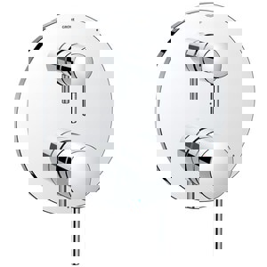 Two Handle Pressure Balancing Valve Trim in StarLight Chrome