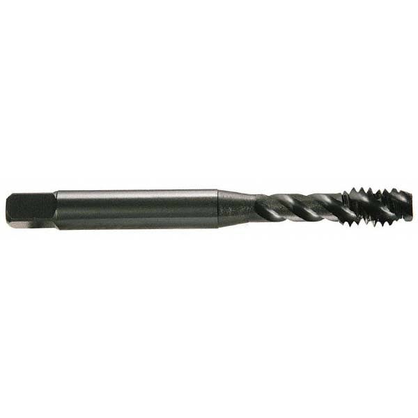 Spiral Flute Tap: 1-1/2-6 UNC, 4 Flutes, Modified Bottoming, Vanadium High Speed Steel, Oxide Coated
