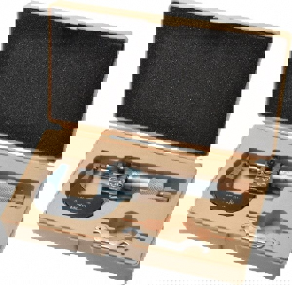 25mm Max Measurement, 0.01mm Graduation, Spherical Face Micrometer