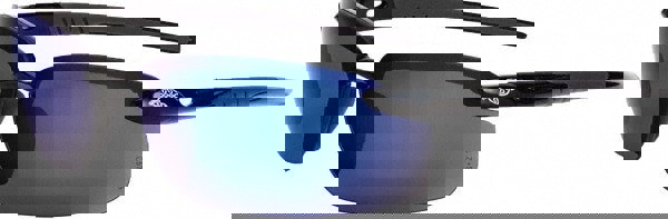 Safety Glass: Scratch-Resistant, Polycarbonate, Blue Lenses, Full-Framed, UV Protection