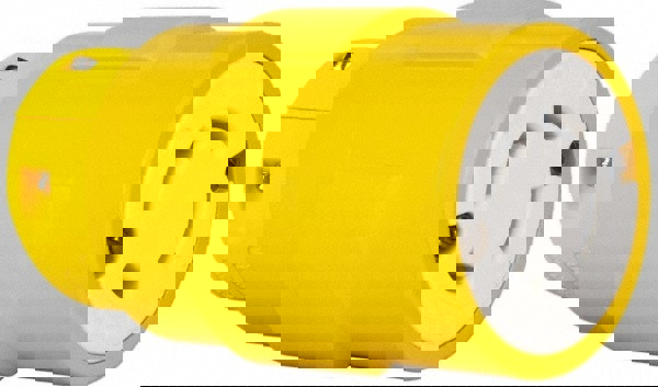 Straight Blade Connector: Industrial, L16-30, 480VAC, Yellow