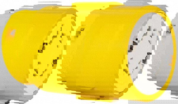 Straight Blade Connector: Industrial, L17-30, 600VAC, Yellow