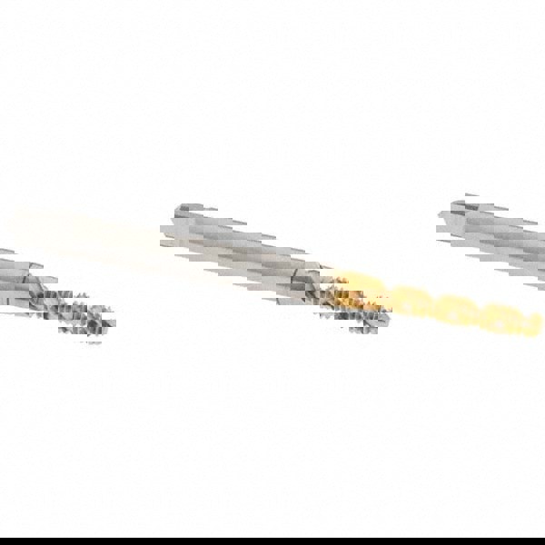 Spiral Flute Tap: #3-48, UNC, 2 Flute, Bottoming Chamfer, 2B Class of Fit, High-Speed Steel, TiN Finish