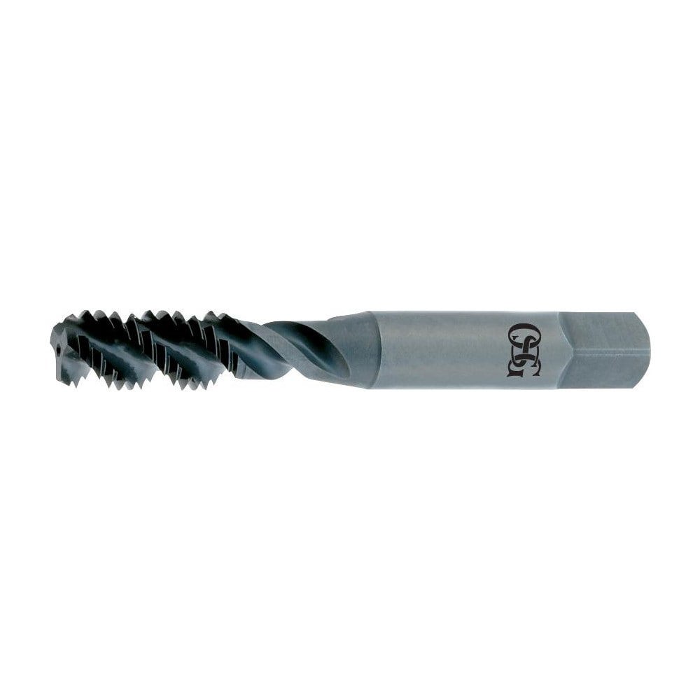 Spiral Flute Tap: #3-56 UNF, 2 Flutes, Bottoming, 2B Class of Fit, High Speed Steel, TIN Coated