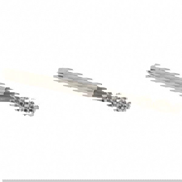 Spiral Flute Tap: #6-32 UNC, 2 Flutes, Bottoming, 2B Class of Fit, High Speed Steel, Bright/Uncoated