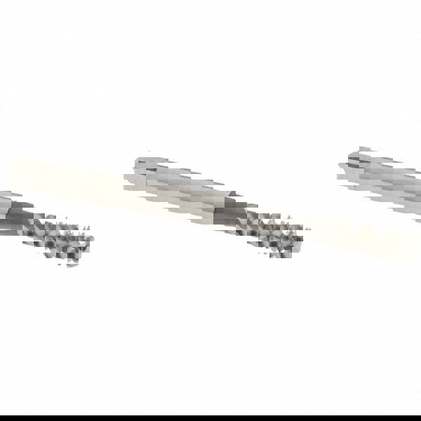 Spiral Flute Tap: #8-32 UNC, 3 Flutes, Bottoming, 2B Class of Fit, High Speed Steel, Bright/Uncoated