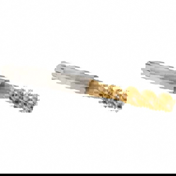 Spiral Flute Tap: 1/4-28, UNF, 3 Flute, Bottoming Chamfer, 2B Class of Fit, High-Speed Steel, TiN Finish