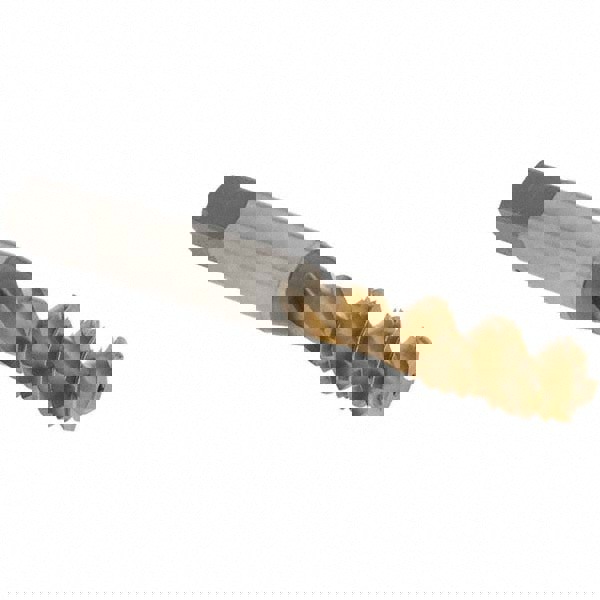 Spiral Flute Tap: 3/8-16, UNC, 3 Flute, Bottoming Chamfer, 2B Class of Fit, High-Speed Steel, TiN Finish