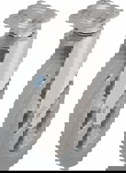 Swivel Top Plate Caster: Solid Rubber, 8