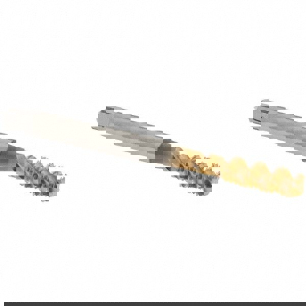 Spiral Flute Tap: M5x0.8, Metric Coarse, 3 Flute, Bottoming Chamfer, 6H Class of Fit, High-Speed Steel, TiN Finish