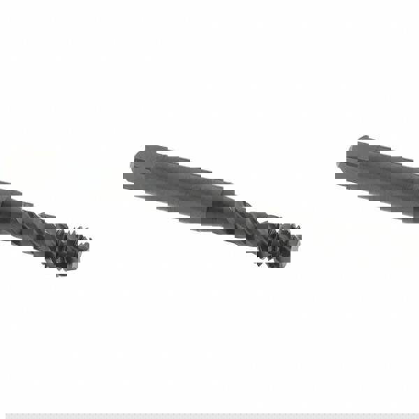 Spiral Flute Tap: M6x1, Metric Coarse, 3 Flute, Modified Bottoming Chamfer, 6H Class of Fit, Vanadium High-Speed Steel, Oxide Finish