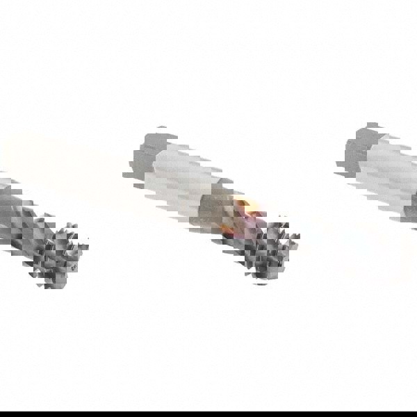 Spiral Flute Tap: M8x1.25, 3 Flutes, Modified Bottoming, 6H Class of Fit, Vanadium High Speed Steel, TICN Coated