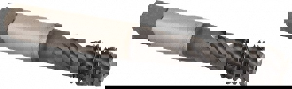 Spiral Flute Tap: M10x1.5, Metric Coarse, 3 Flute, Modified Bottoming Chamfer, 6H Class of Fit, Vanadium High-Speed Steel, TiCN Finish