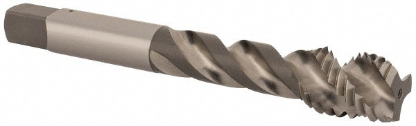 Spiral Flute Tap: M12x1.75, Metric Coarse, 3 Flute, Modified Bottoming, 6H Class of Fit, Vanadium High-Speed Steel, Bright Finish