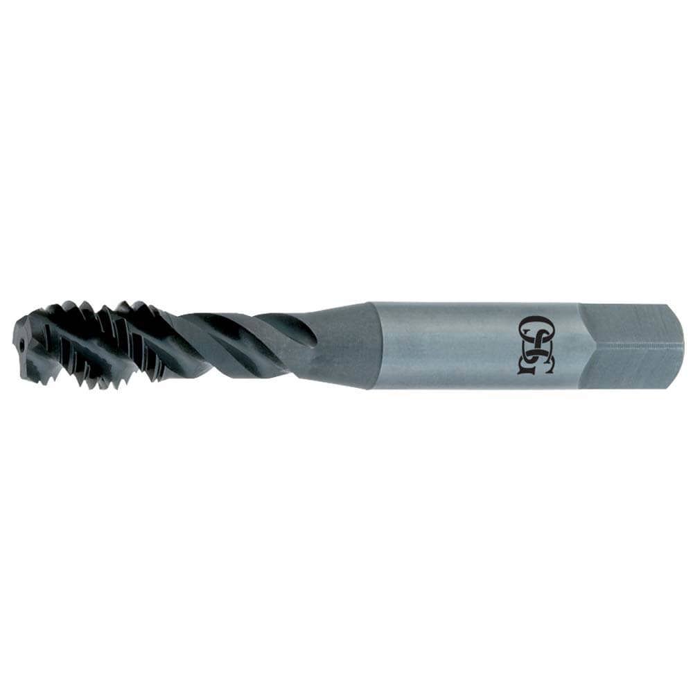 Straight Flute Tap: M22x2.5 Metric Coarse, 4 Flute, Modified Bottoming Chamfer, Steam Oxide Finish