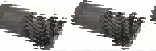 Spiral Flute Tap: M24x3, Metric Coarse, 4 Flute, Modified Bottoming Chamfer, 6H Class of Fit, Vanadium High-Speed Steel, Oxide Finish