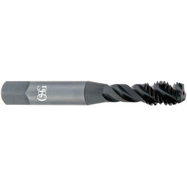 Spiral Flute Tap: M12x1.50, 3 Flutes, Modified Bottoming, Vanadium High Speed Steel, Oxide Coated