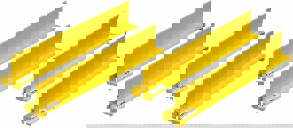 Pack of (4) 2 Inch Wide x 2 Inch High, Metal Cabinet Drum Cabinet Shelf Dividers