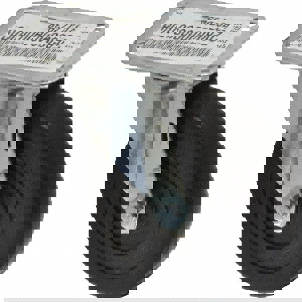 Swivel Top Plate Caster: Hard Rubber, 4