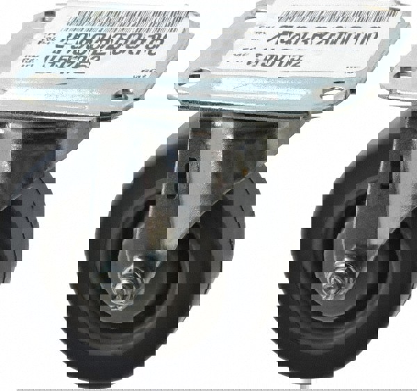 Swivel Top Plate Caster: Thermoplastic Rubber, 3