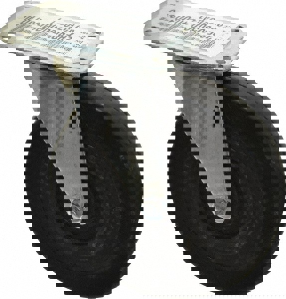 Swivel Top Plate Caster: Soft Rubber, 5