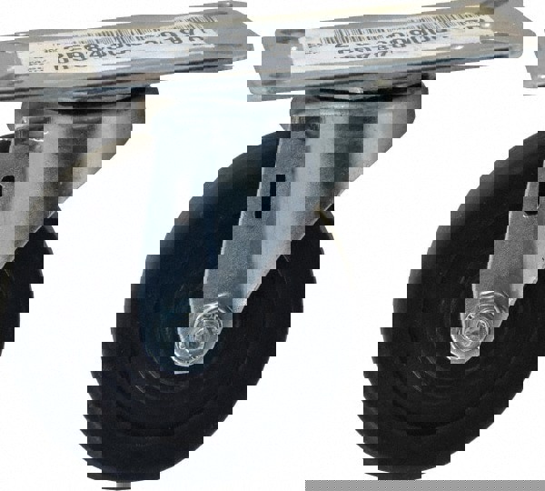 Swivel Top Plate Caster: Hard Rubber, 3