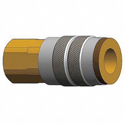 Pneumatic Hose Fittings & Couplings; Type: Coupler ; Coupling Type: Coupler ; Interchange Type: Industrial ; Thread Type: Female NPTF ; Coupler Size: 0.25 ; Material: Brass