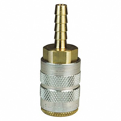 Pneumatic Hose Fittings & Couplings; Type: Coupler ; Coupling Type: Coupler ; Interchange Type: Industrial ; Thread Type: Hose Barb ; Coupler Size: 0.2500 ; Material: Brass