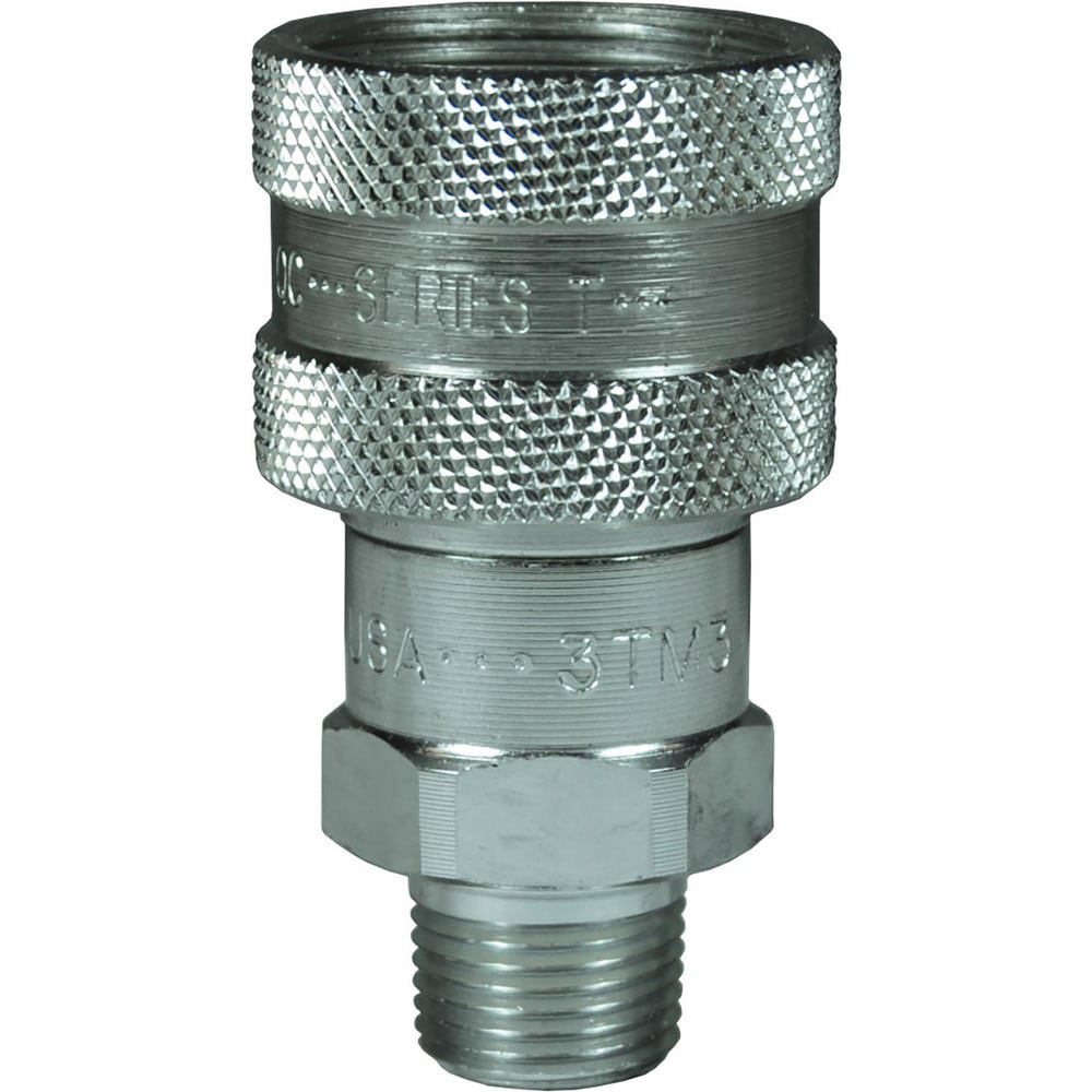 Hydraulic Hose Fittings & Couplings; Type: T-Series Male NPTF Ball Coupler ; Fitting Type: Coupler ; Hose Inside Diameter (Decimal Inch): 0.2500 ; Hose Size: 1/4 ; Material: Steel ; Thread Type: NPTF