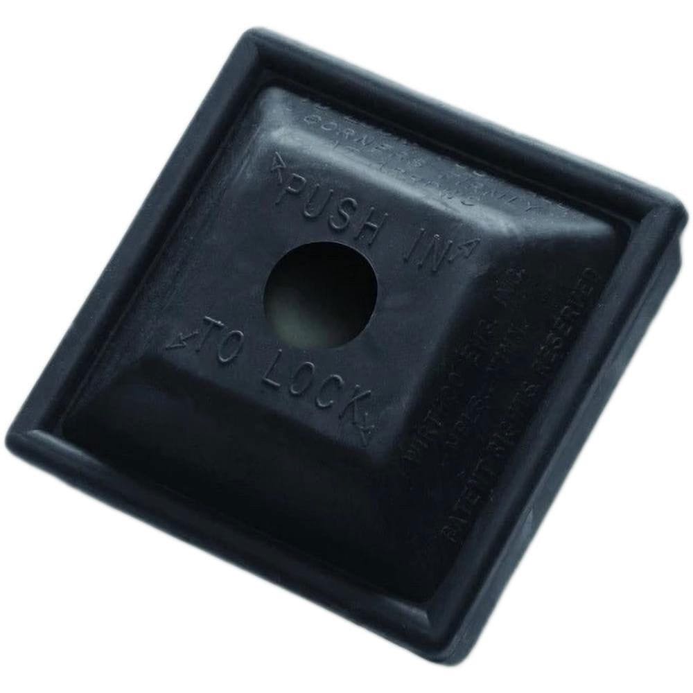 Bumpers; Mount Type: Push-In ; Bumper Material: Rubber ; Shape: Square ; Overall Width: 4 ; Overall Height: 4in ; Color: Black