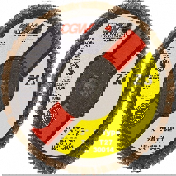 Flap Disc: 36 Grit, Zirconia Alumina, Type 27