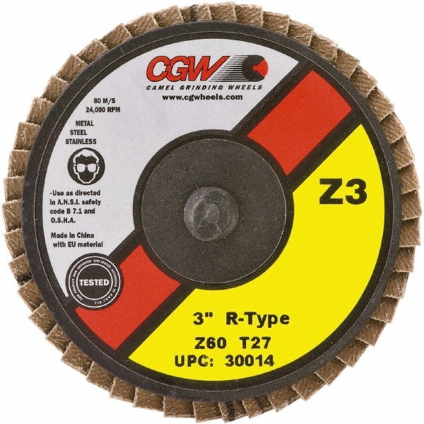 Flap Disc: 120 Grit, Zirconia Alumina, Type 27