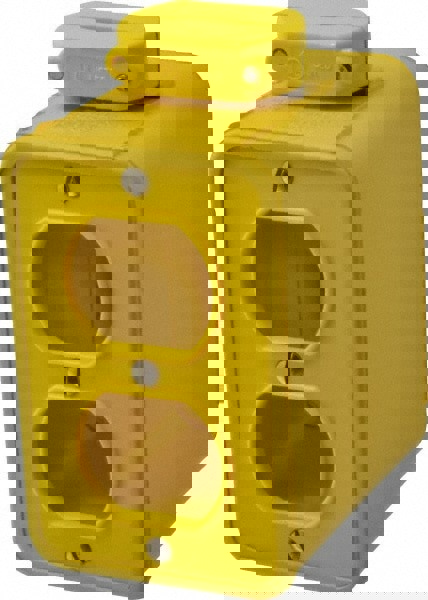 Electrical Portable Outlet Box: Rubber, Rectangle, 1 Gang