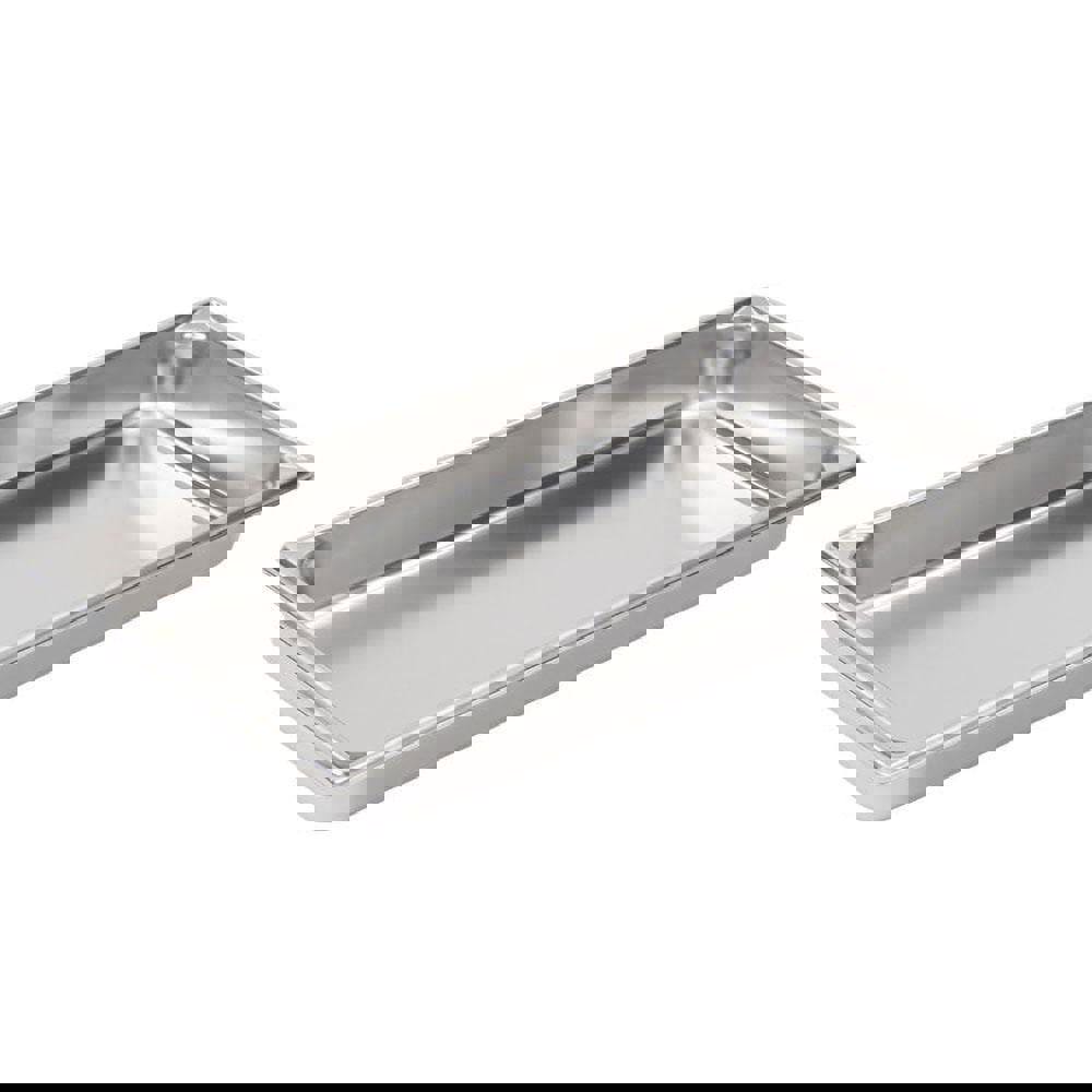 Food Pan Container: Stainless Steel, Rectangular