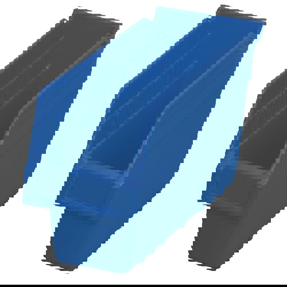 Plastic Hopper Shelf Bin: Blue