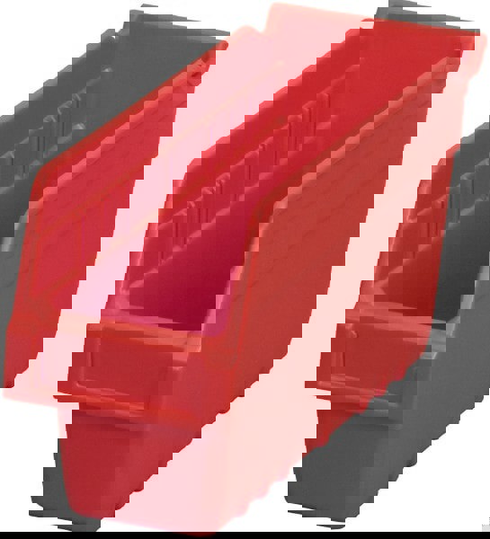 Plastic Hopper Shelf Bin: Red
