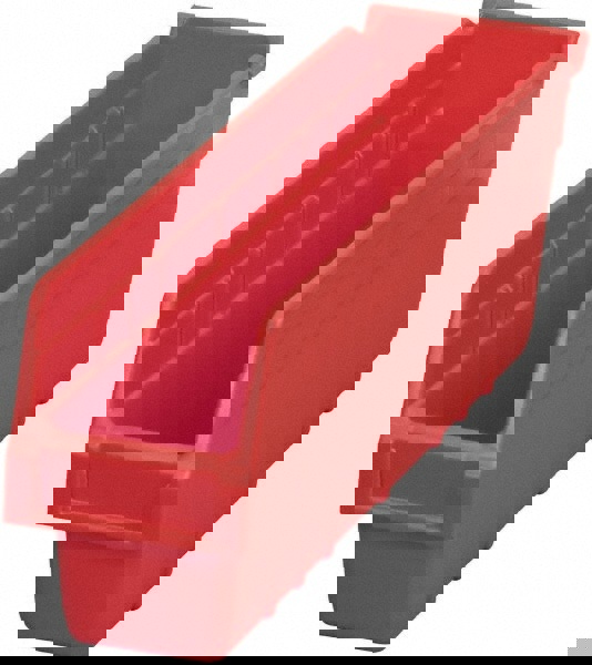 Plastic Hopper Shelf Bin: Red