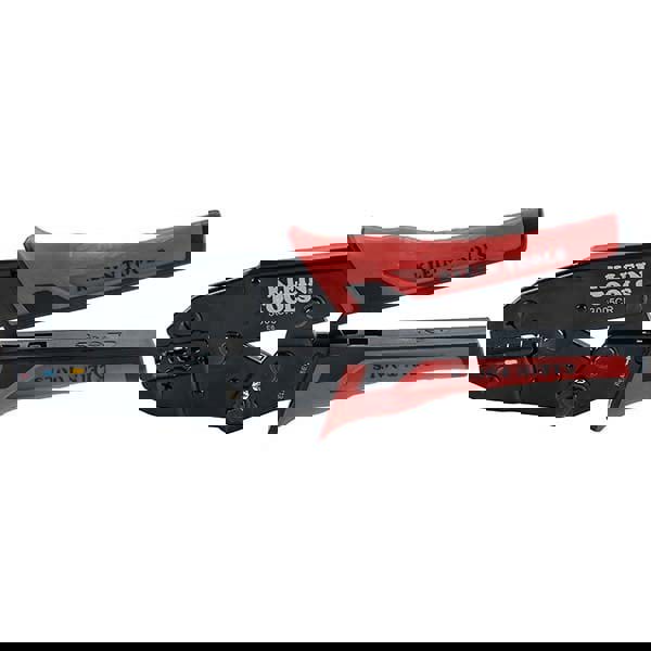 Crimpers; Crimper Type: Terminal ; Capacity: 10-22 AWG ; Handle Material: ABS Plastic ; Terminal Type: Standard ; Features: 3 Crimping Cavities ; Ratcheting: Yes