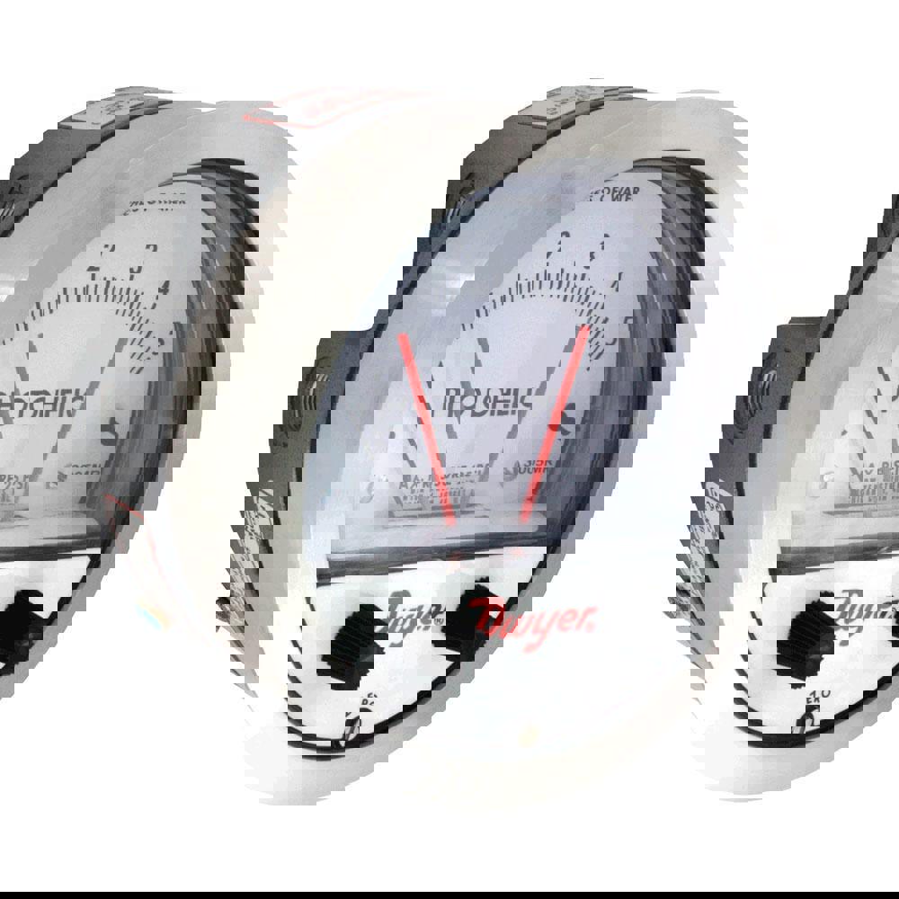 25 Max psi, 2% Accuracy, NPT Thread Photohelic Pressure Switch
