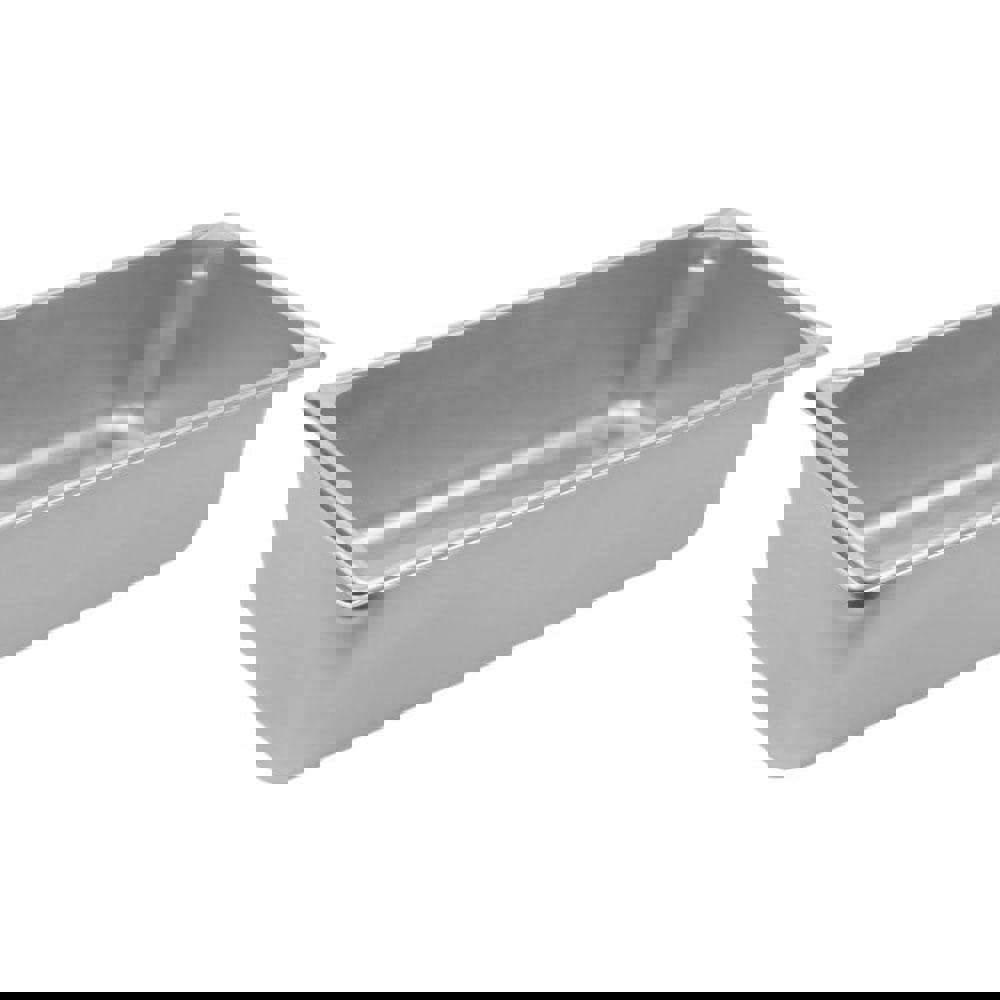 Food Pan Container: Stainless Steel, Rectangular