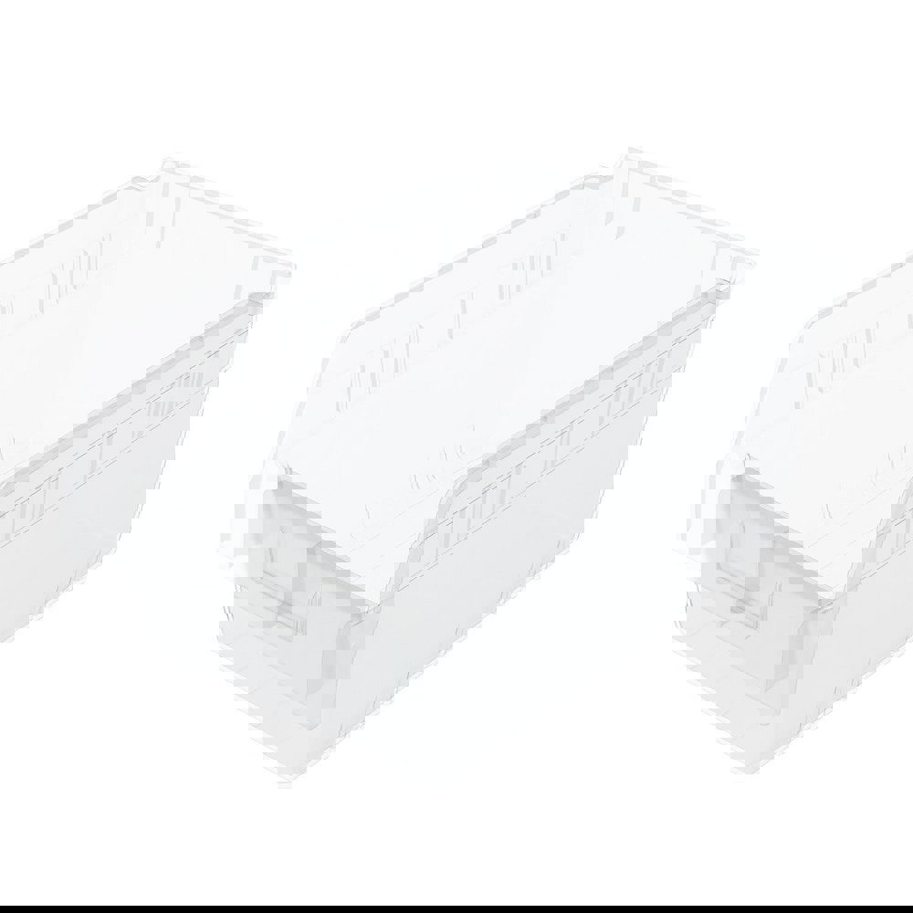 Plastic Hopper Shelf Bin: Clear