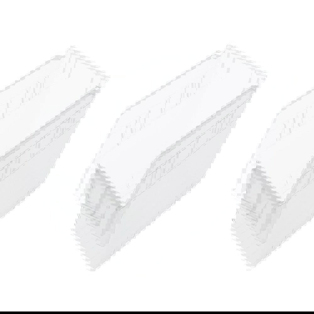 Plastic Hopper Shelf Bin: Clear