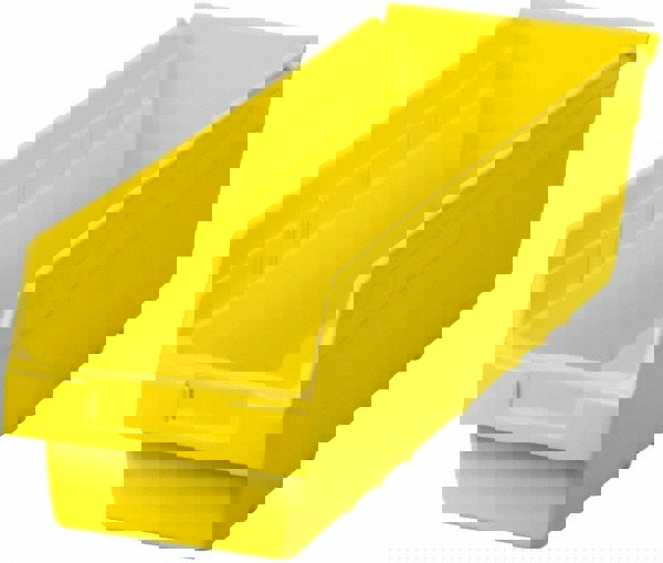 Plastic Hopper Shelf Bin: Yellow