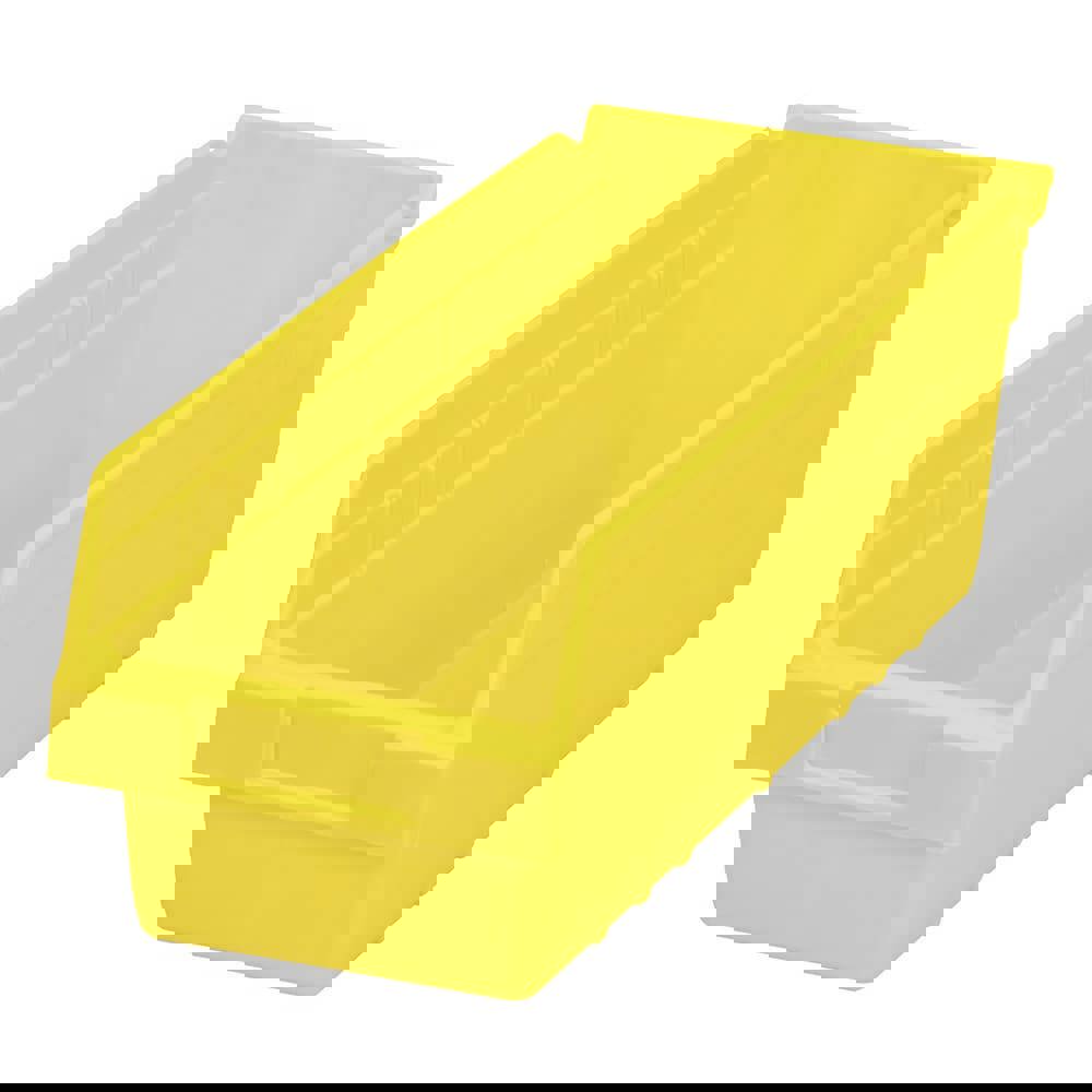 Plastic Hopper Shelf Bin: Yellow