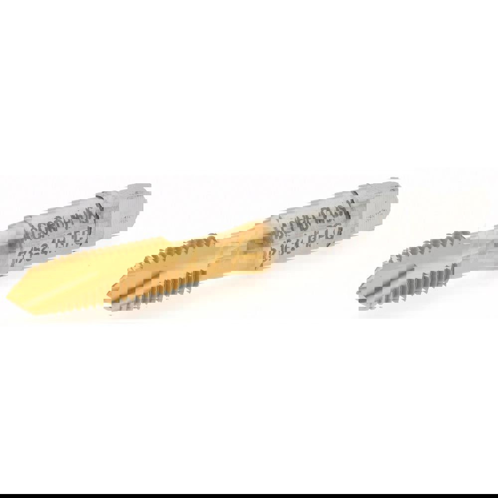 Spiral Point Tap: 5/16-24, UNF, 3 Flutes, Plug, 3B, Powdered Metal, TiN Finish