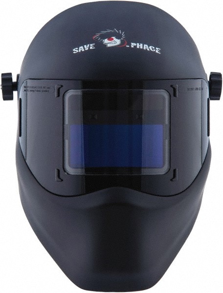 Welding Helmet: Black, Nylon, Shade 4 & 9 to 13