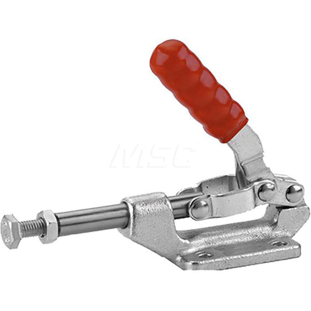 Standard Straight Line Action Clamp: 600 lb Load Capacity, Flanged Base